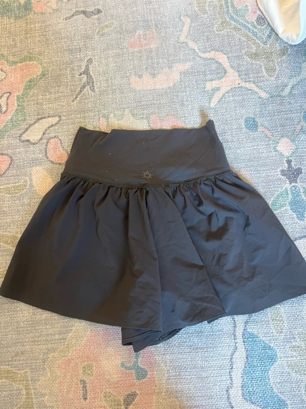 aerie Black Athletic Skort with Built-In Shorts